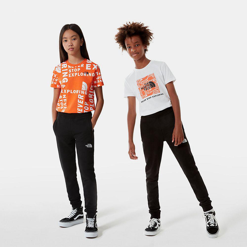 The North Face Fleece Παιδικα Παντελόνι - Μαυρα / Ασπρα (LMGD72645)